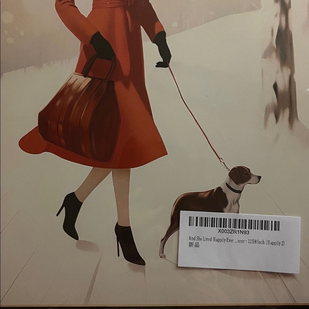 “And She Lived Happily Ever After” Vintage Style Metal Lady & Dog - Picture 5 of 5
